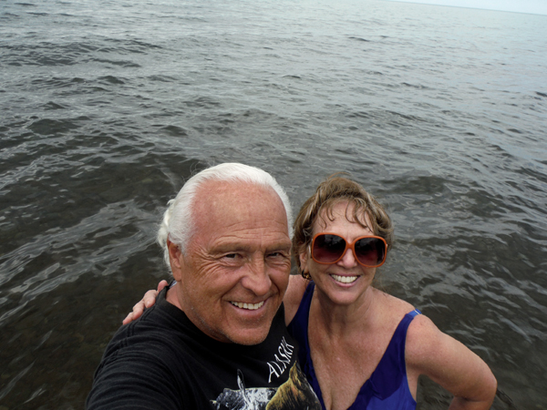 The two RV Gypsies in Lake Superior